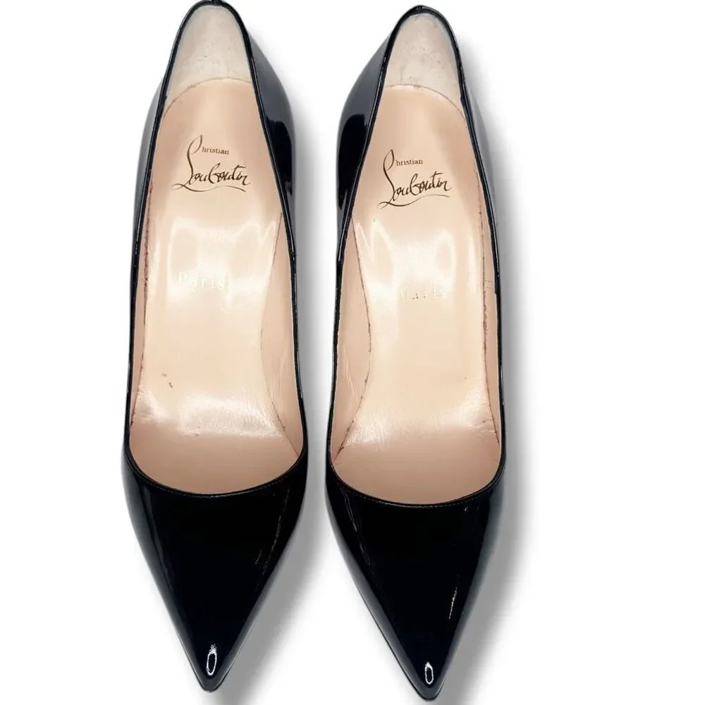 Christian Louboutin So Kate 120 Black Patent Leather Pumps High Heels Women’s 39